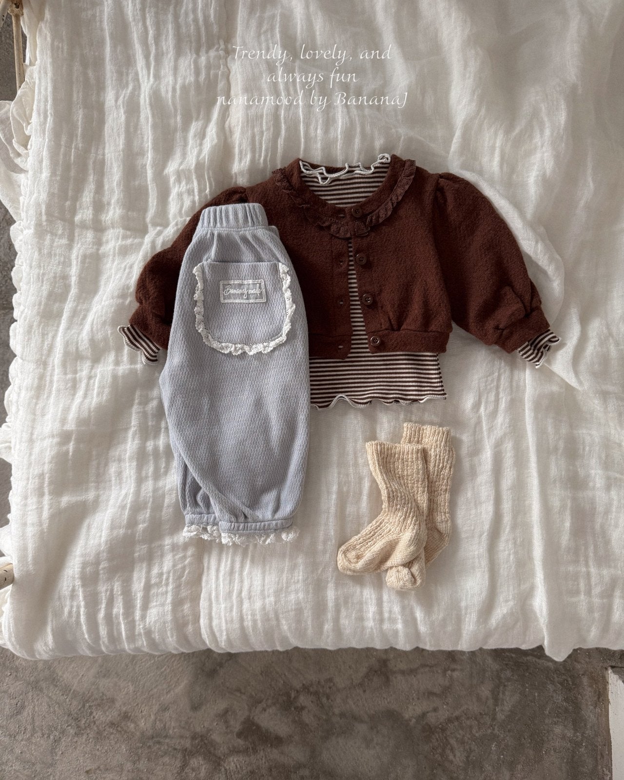 韓國童裝 25秋 | BJ25310 Baby Coffee Cardigan