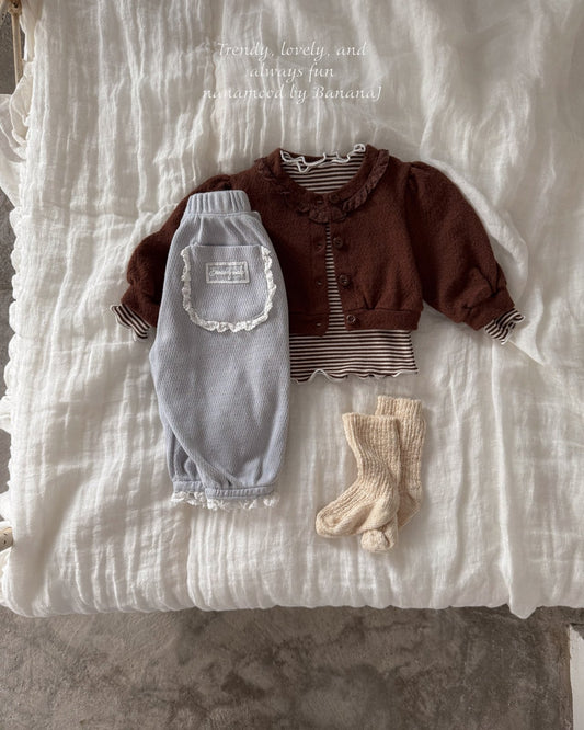 韓國童裝 25秋 | BJ25310 Baby Coffee Cardigan