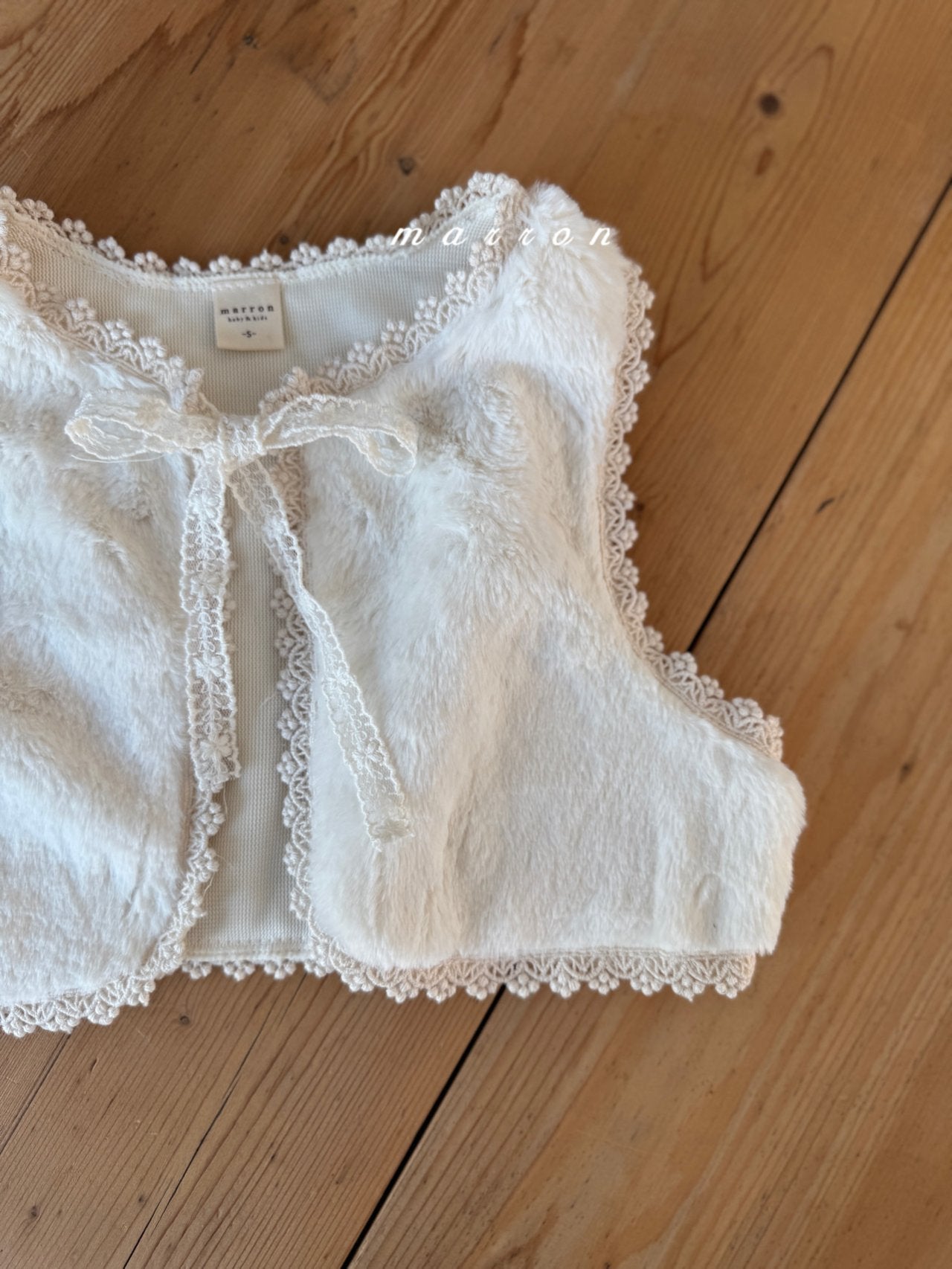 韓國童裝 25秋冬 | MA25408 BABY FUR VEST (~3Y)