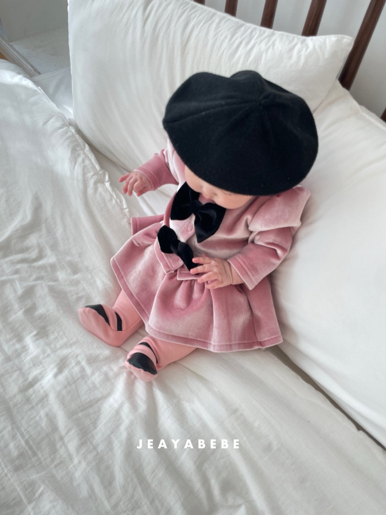 韓國童裝 25秋冬 | JE25415 Ribbon Baby Suit