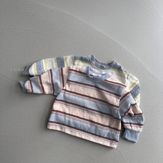韓國童裝 26春 | RA19 Pastel Striped T-Shirt (80-130cm)
