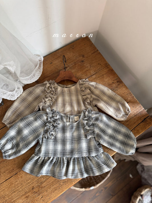 韓國童裝 25秋 | MA25346 Checked Blouse  (Baby & Kids)