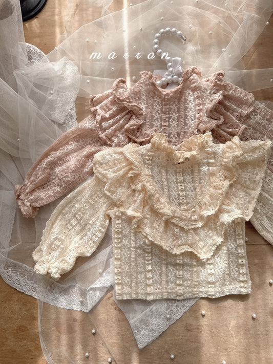 韓國童裝 25秋 | MA25349 Lace Blouse  (Baby & Kids)