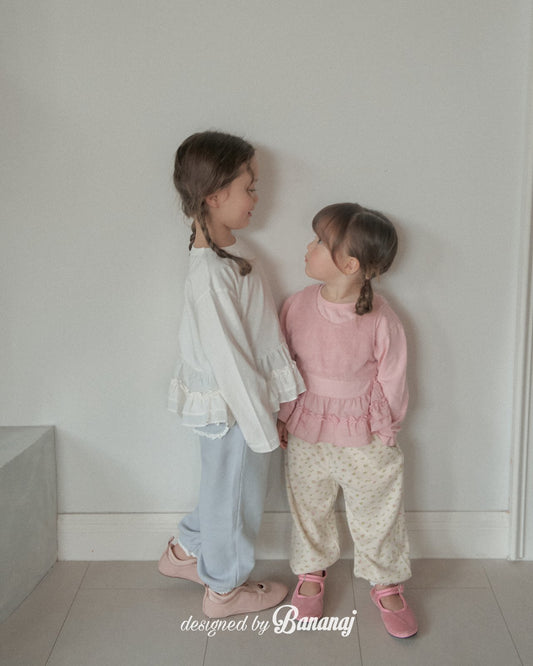 韓國童裝 25秋 | BJ25347 Kids Frill Tee