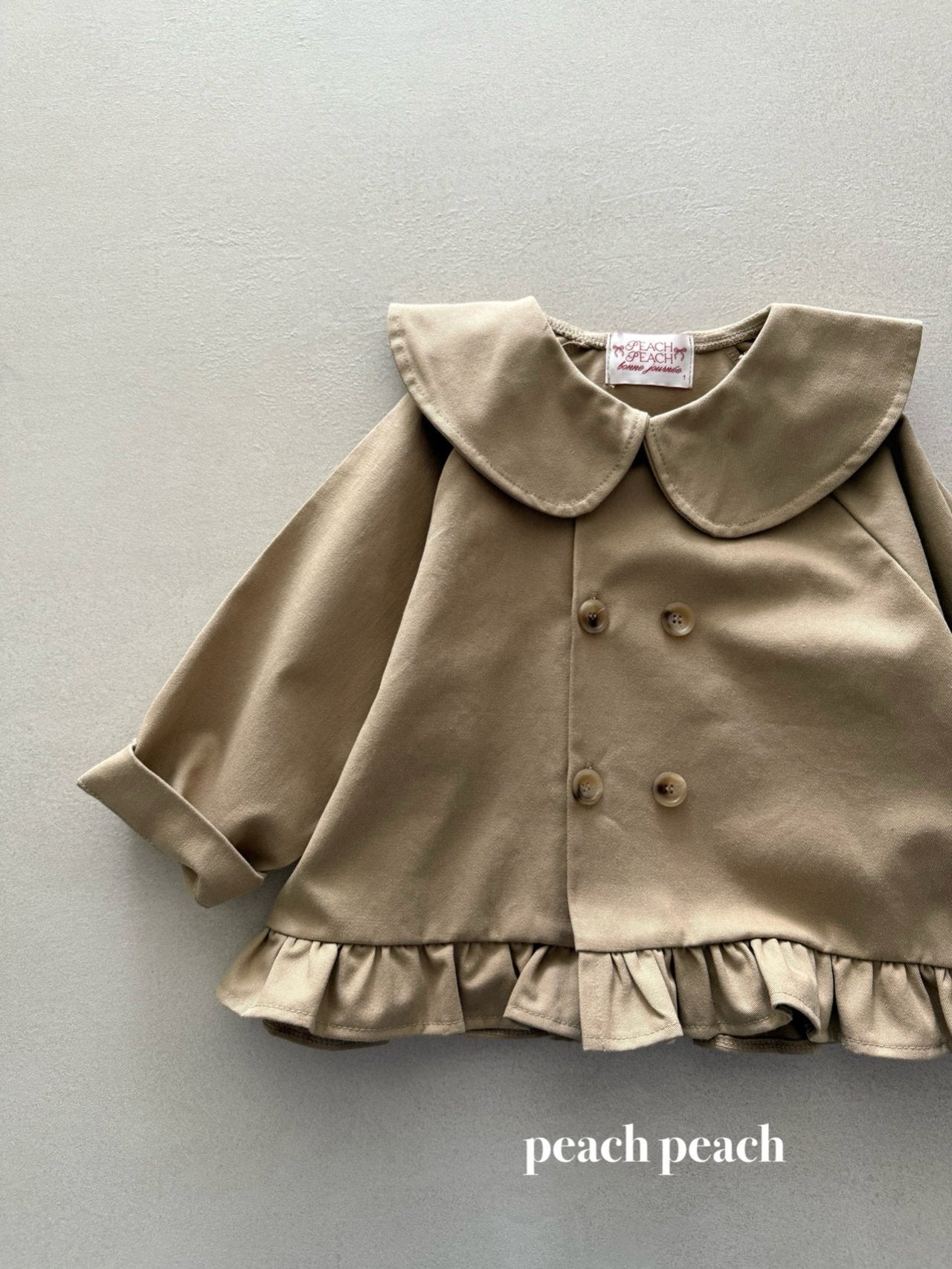 韓國童裝 26春 | PP01 Spring Frill Trench Coat JK (80-130)