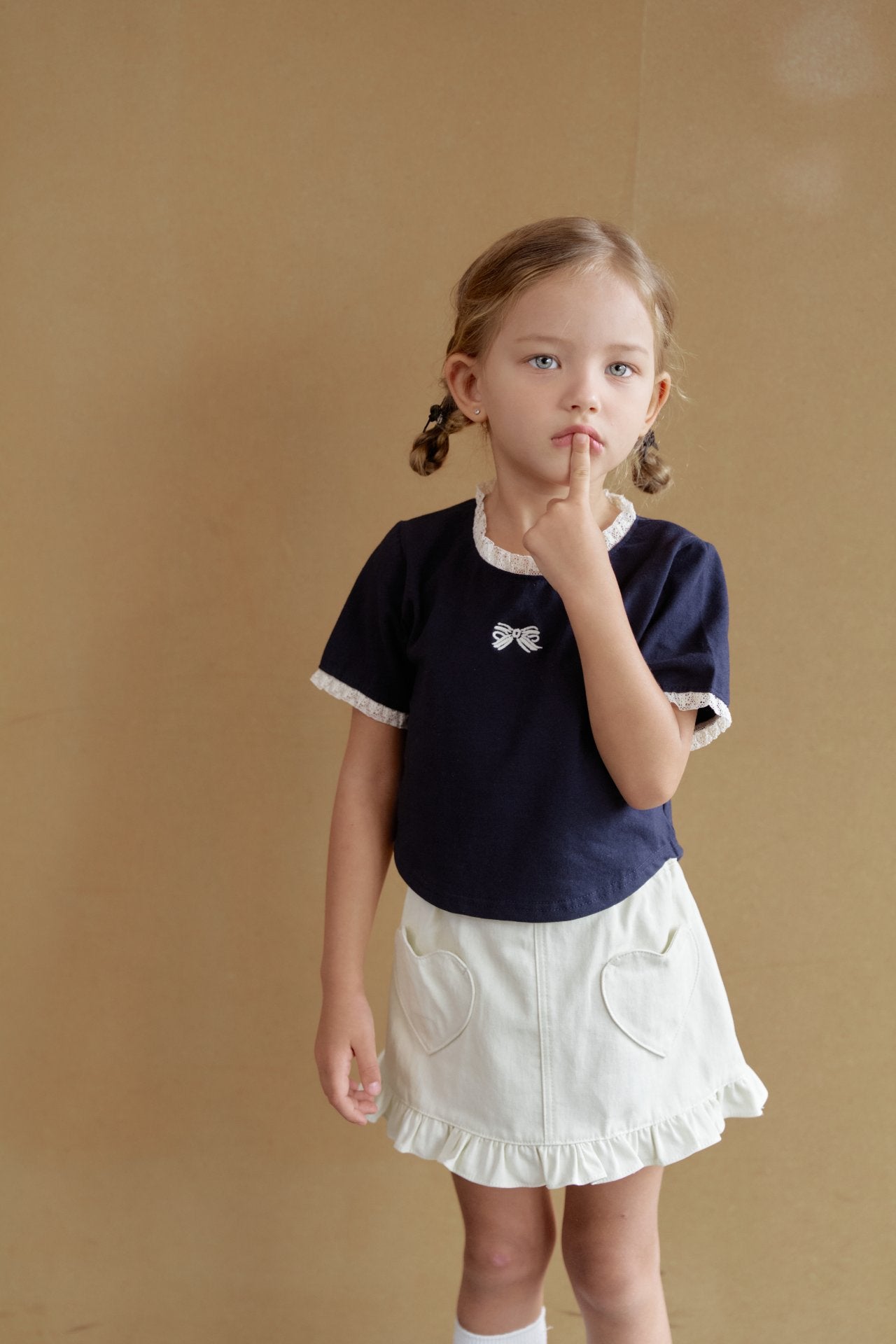 韓國童裝 26夏| MN28 Frill Heart Skirt 荷葉邊愛心裙 (90-130cm)