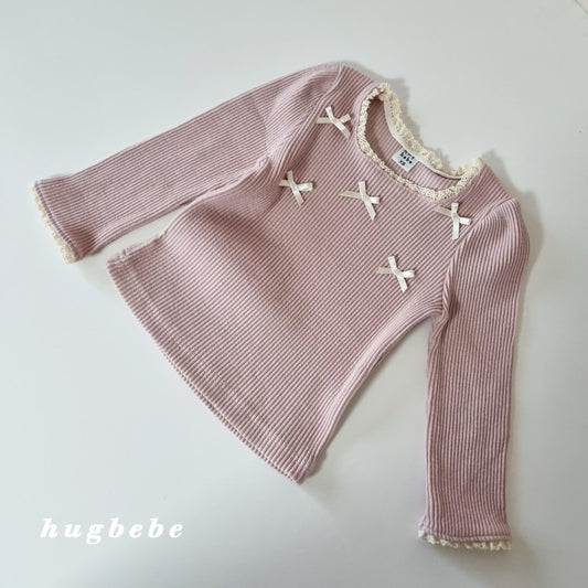 現貨▷ 韓國童裝 25秋 | HU25304 Ribbon Tee