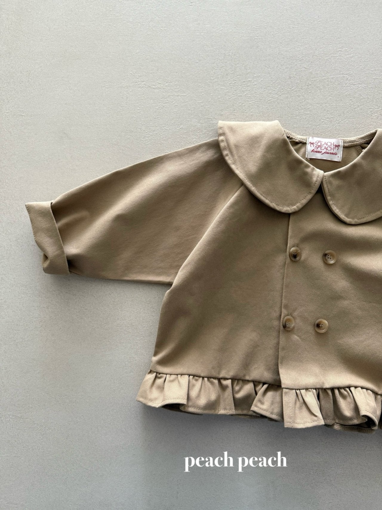 韓國童裝 26春 | PP01 Spring Frill Trench Coat JK (80-130)