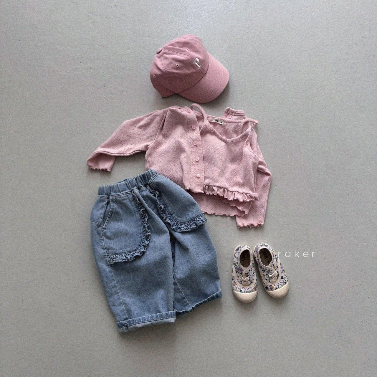 韓國童裝 26春 | RA05 Ellia Ilet Strap Tank Top (80-130cm)