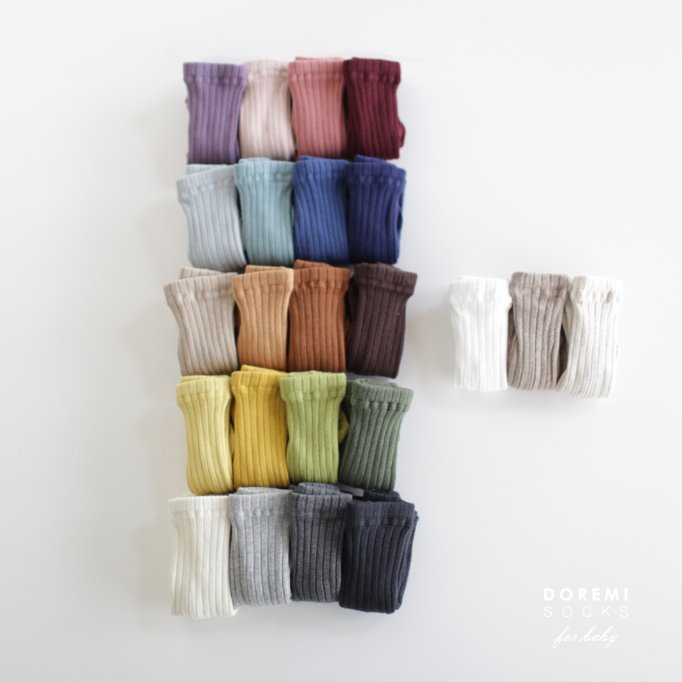 現貨▷ DOREMI SOCKS |  Ribbed Tights 白色直紋褲襪