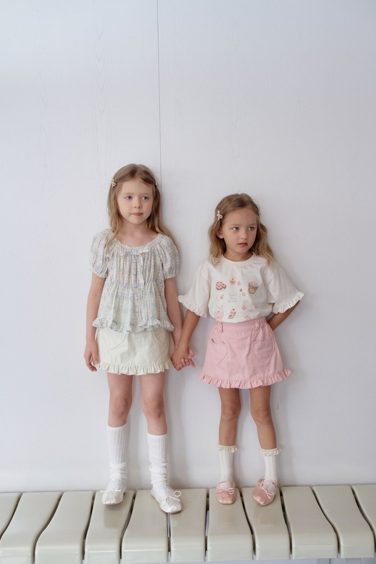 韓國童裝 26夏| MN28 Frill Heart Skirt 荷葉邊愛心裙 (90-130cm)