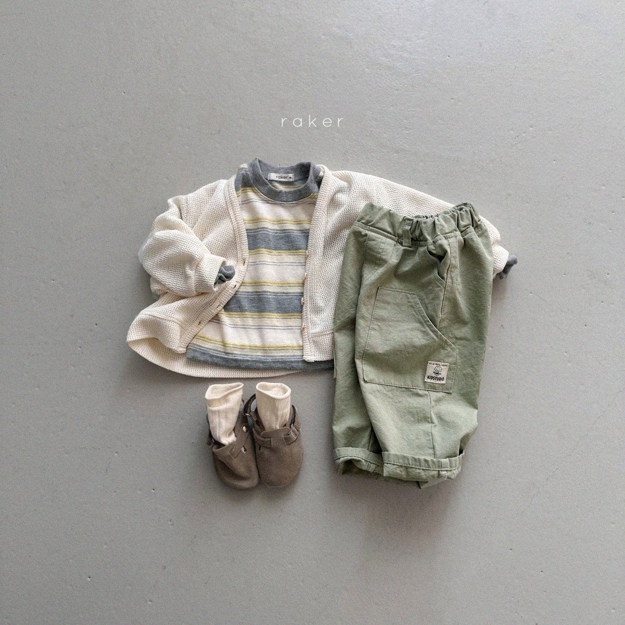 韓國童裝 26春 | RA19 Pastel Striped T-Shirt (80-130cm)