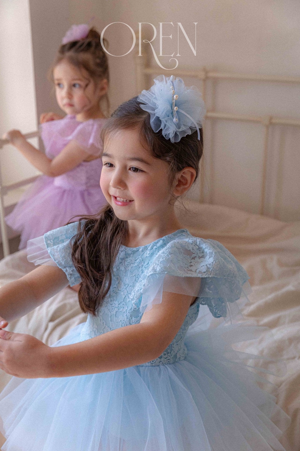 韓國童裝 25夏 | OR25259 Tinkerbell lace ballet kids dress
