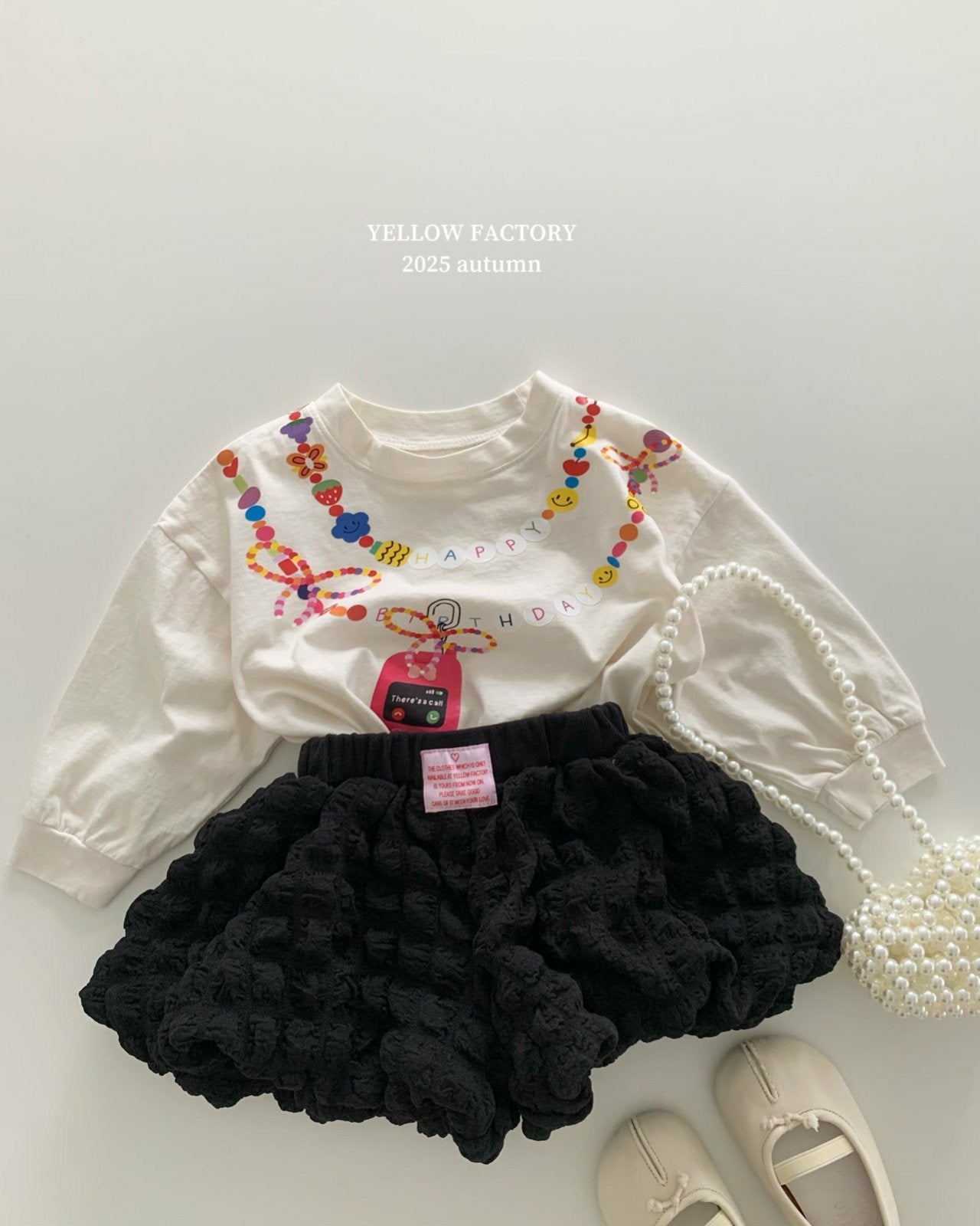 韓國童裝 25秋 | YF25301 Happy Birthday Tee