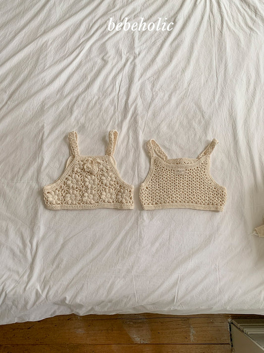 韓國童裝 26秋團購| BH15 Hand-knitted Bustier 上衣