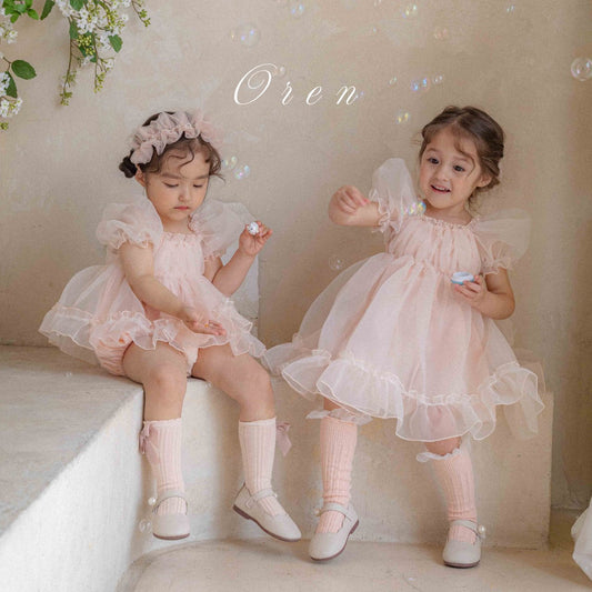 現貨▷ 韓國童裝 25夏 | OR252104 Coco Blush Kids Dress & Baby Suit