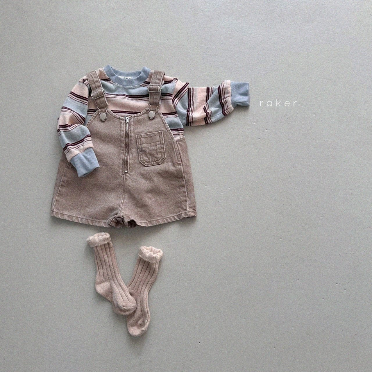 韓國童裝 26春 | RA19 Pastel Striped T-Shirt (80-130cm)