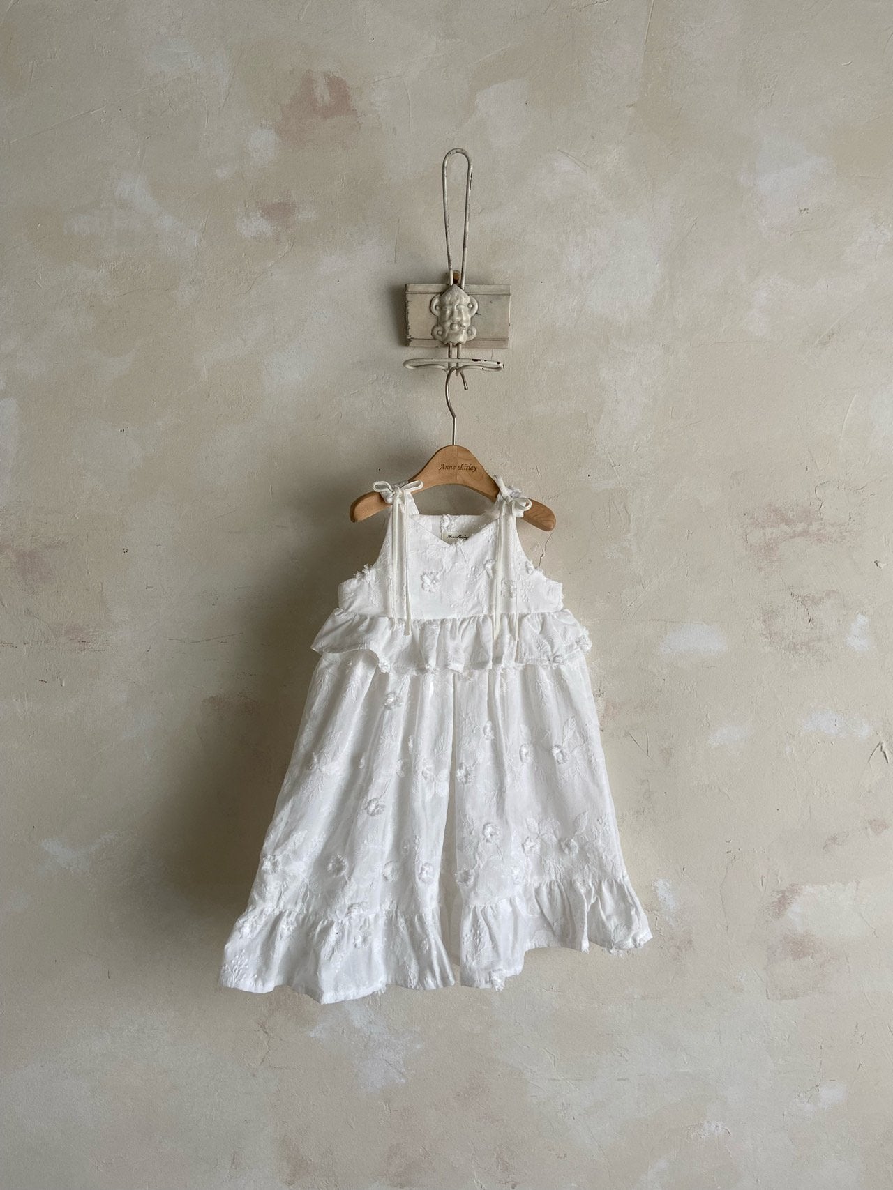 韓國童裝 26夏| AN02 Blanc Floral Ruffle Dress 親子裝
