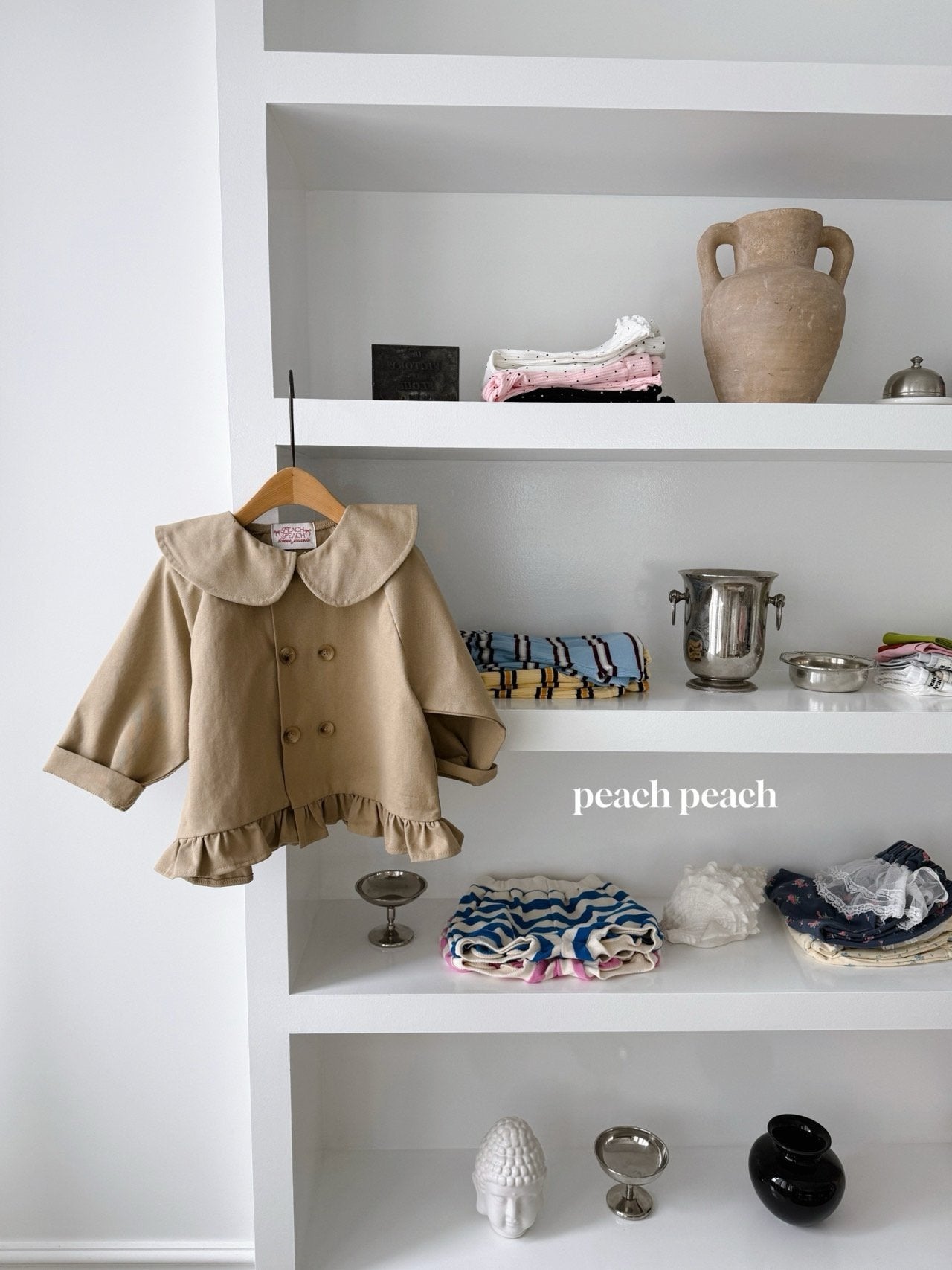 韓國童裝 26春 | PP01 Spring Frill Trench Coat JK (80-130)