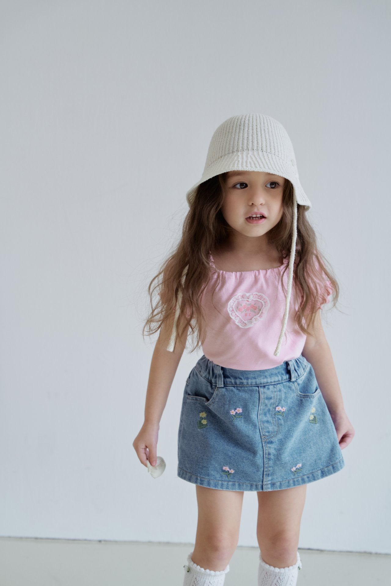 韓國童裝 26夏| MN15 Art Puff Tee 藝術泡泡袖T恤 (90-130cm)