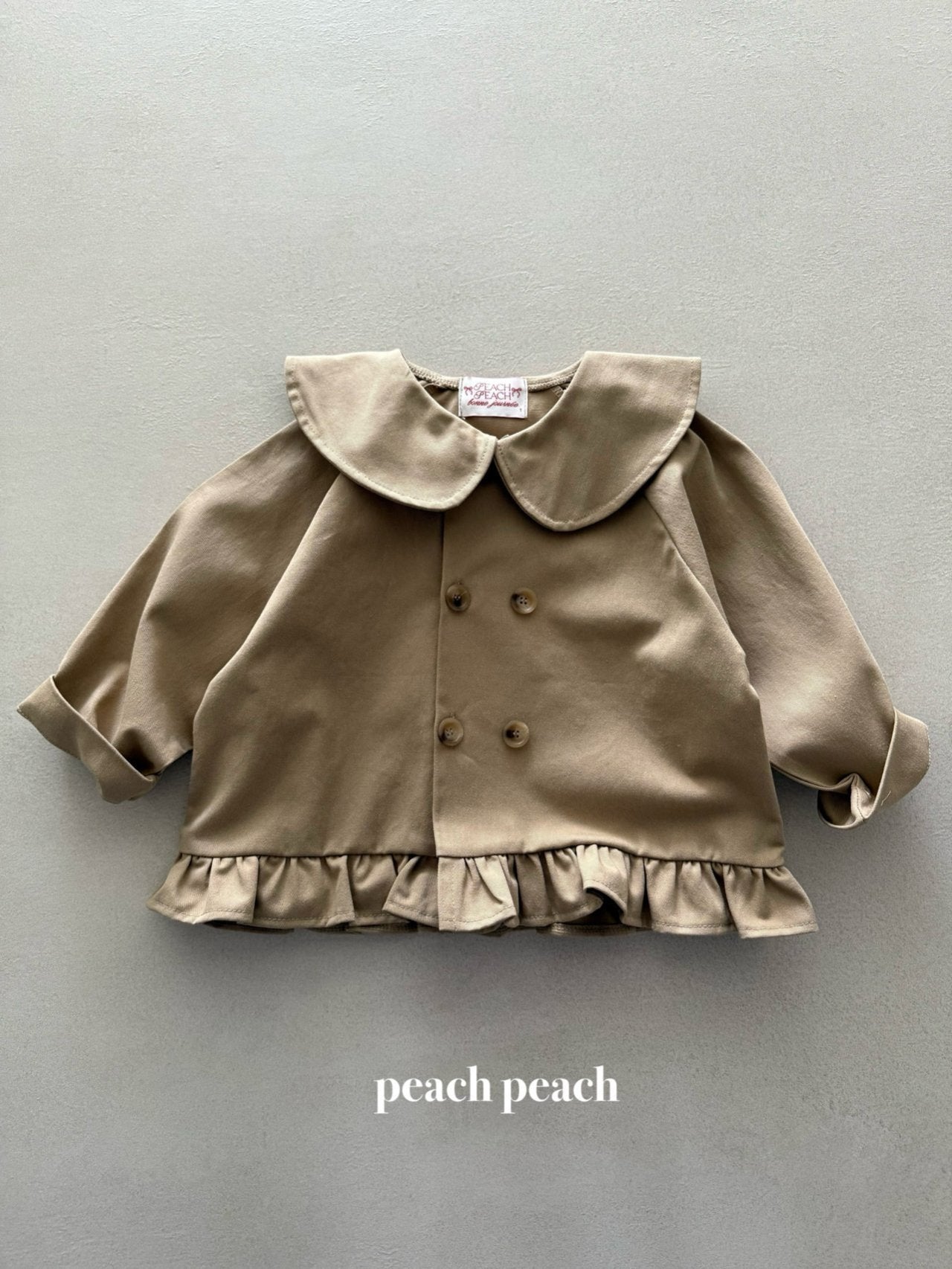 韓國童裝 26春 | PP01 Spring Frill Trench Coat JK (80-130)