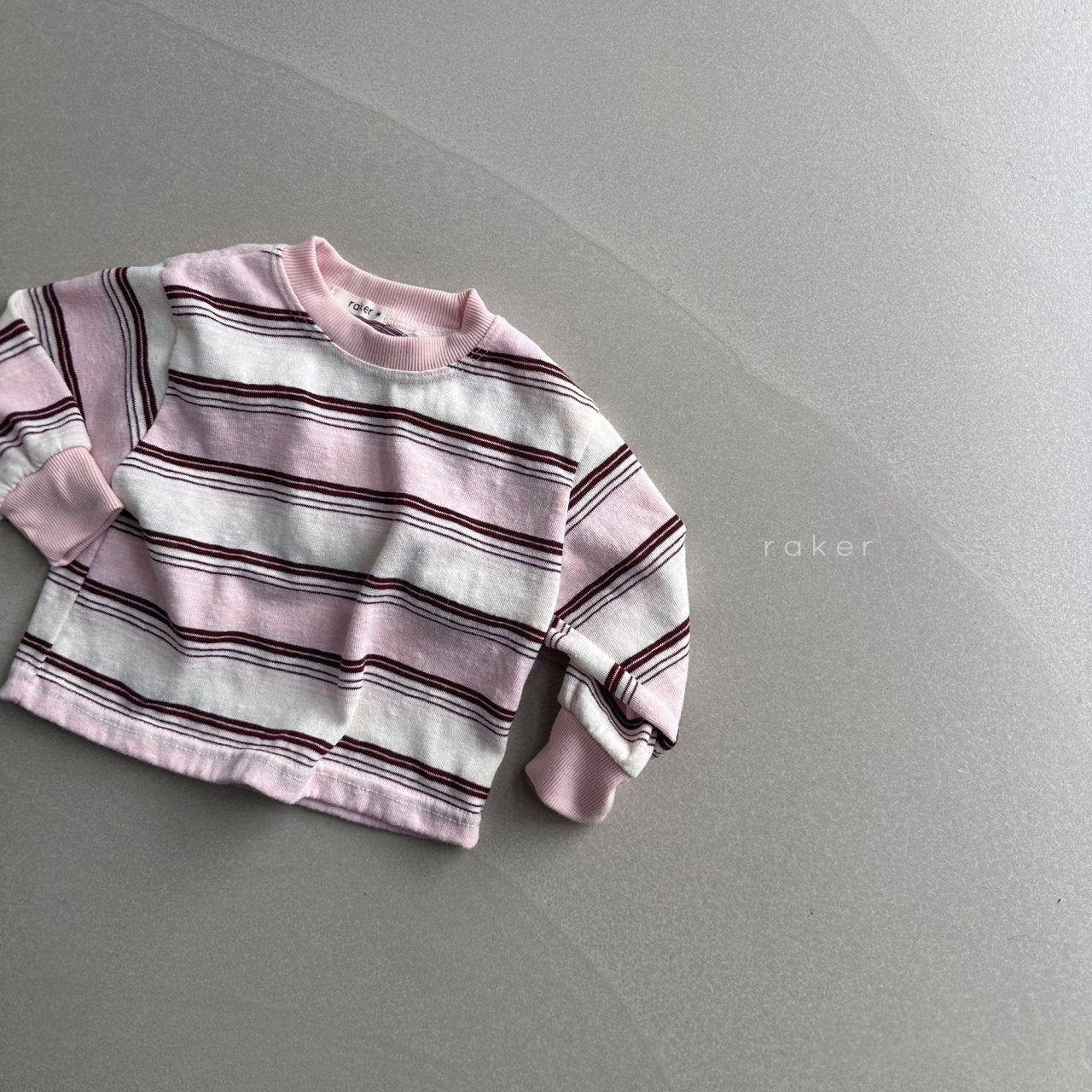 韓國童裝 26春 | RA19 Pastel Striped T-Shirt (80-130cm)