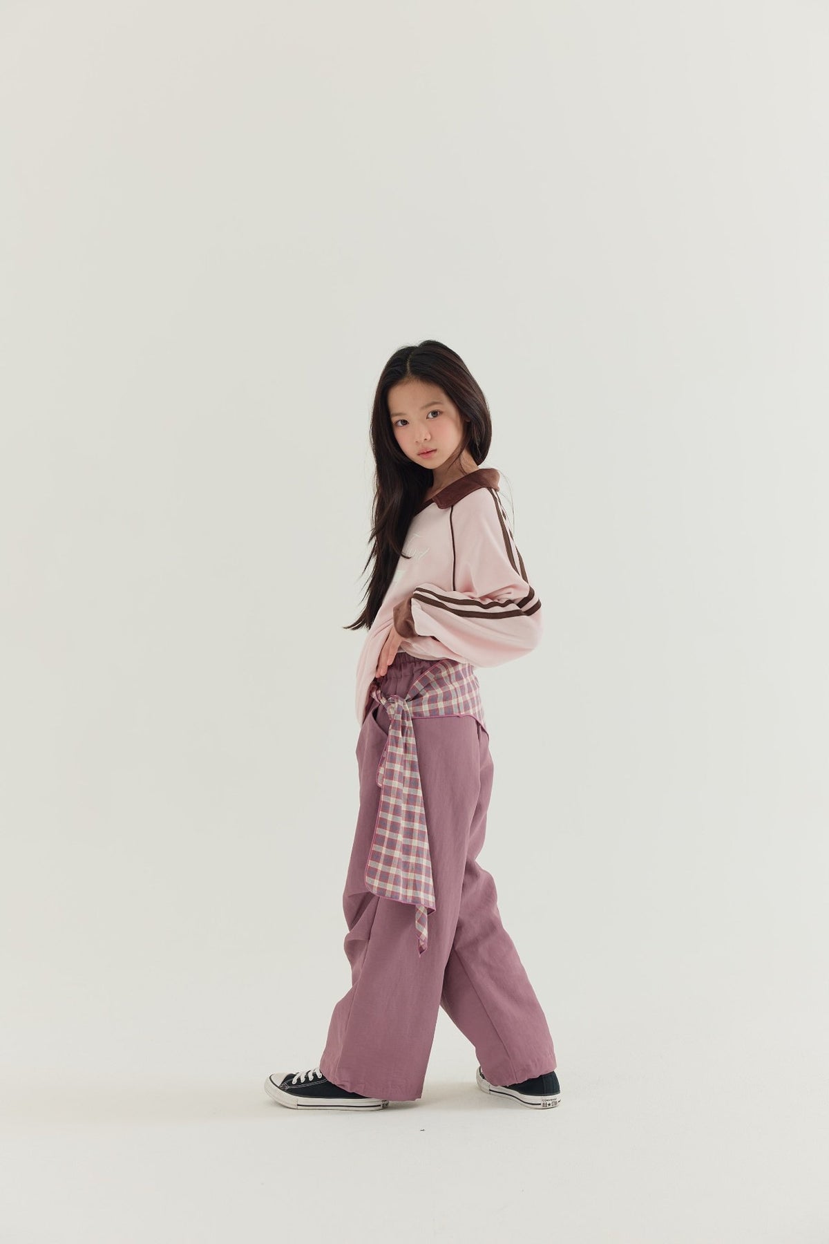韓國童裝 26秋| AW19 Check Layered Pants 褲子