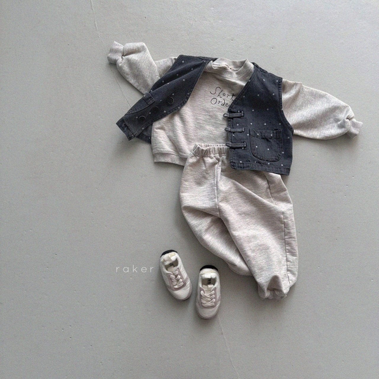 韓國童裝 26春 | RA15 Button-Loop Vest (80-130cm)