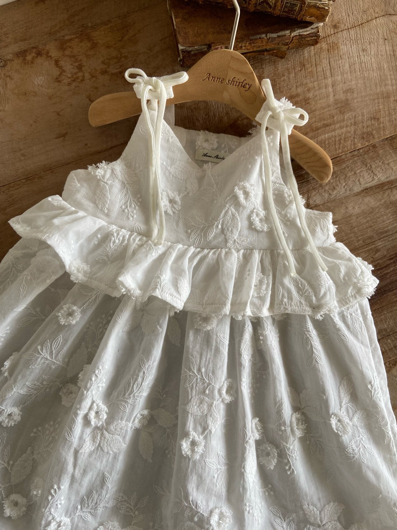 韓國童裝 26夏| AN02 Blanc Floral Ruffle Dress 親子裝