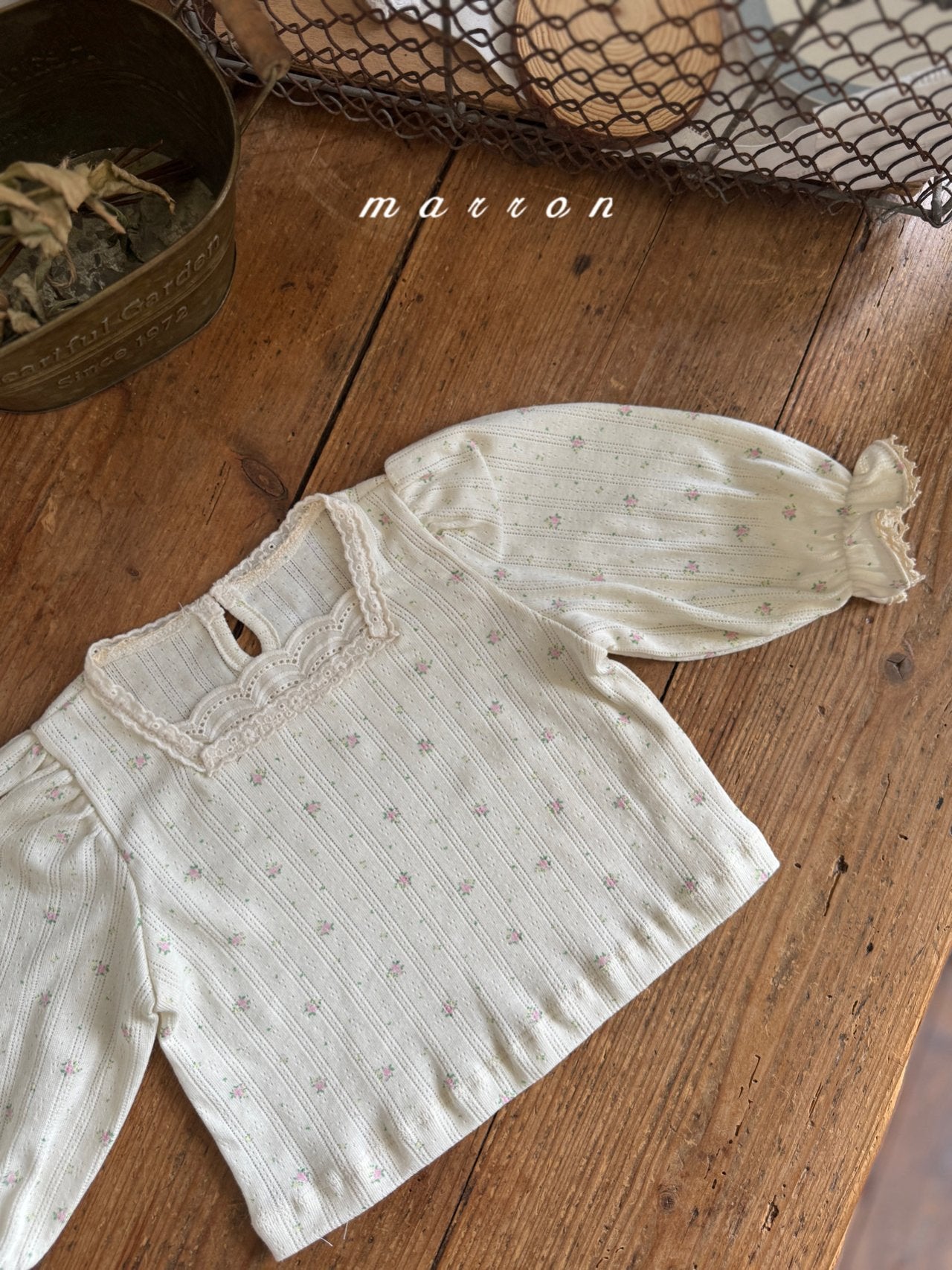 韓國童裝 25秋 | MA25342 Flower Blouse  (Baby & Kids)