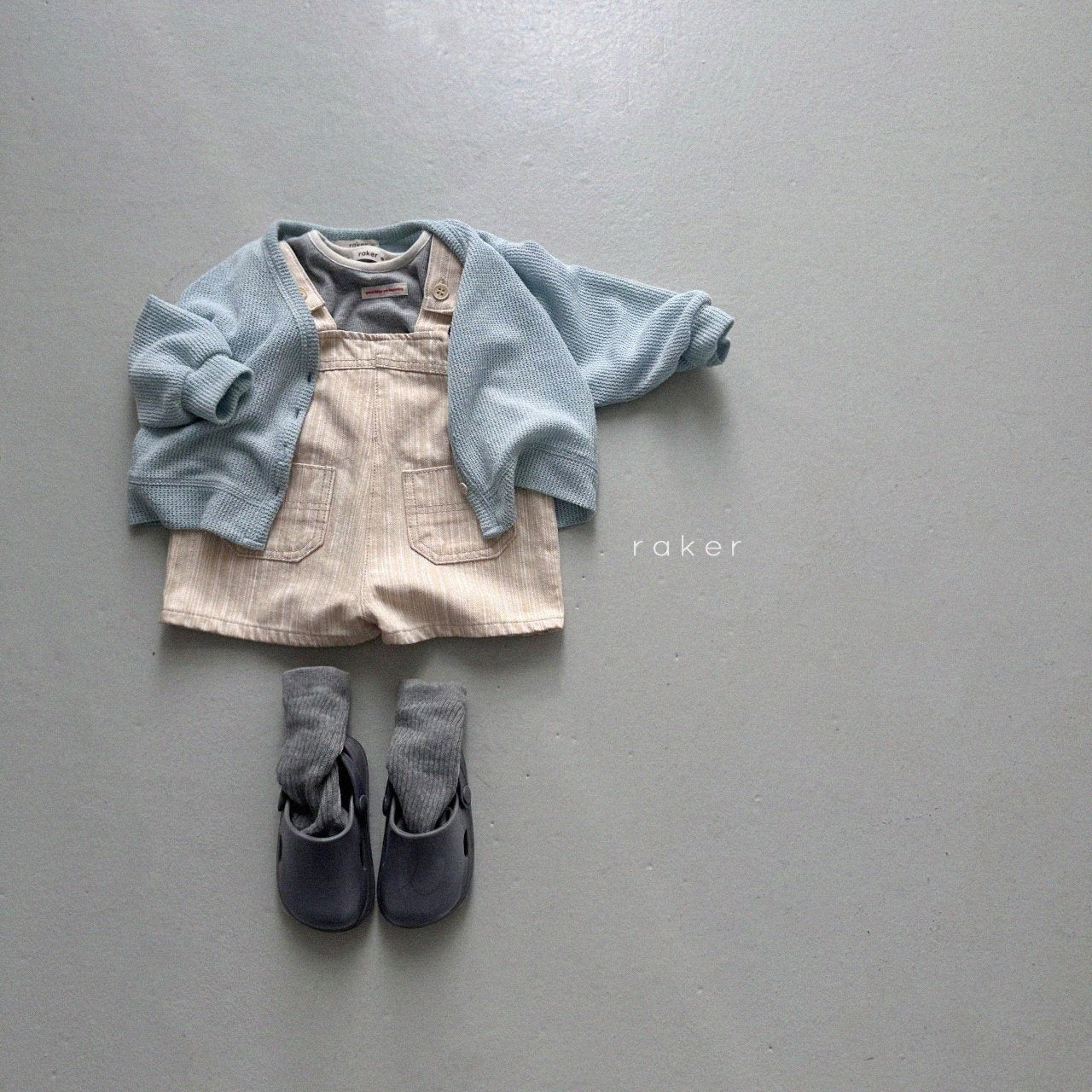 韓國童裝 26春 | RA09 Dopamine Short Overall (80-130cm)