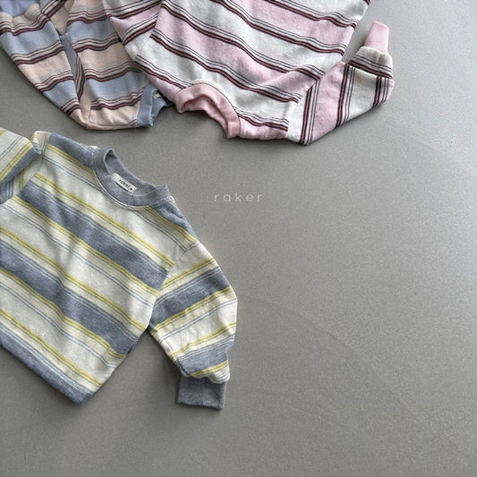 韓國童裝 26春 | RA19 Pastel Striped T-Shirt (80-130cm)