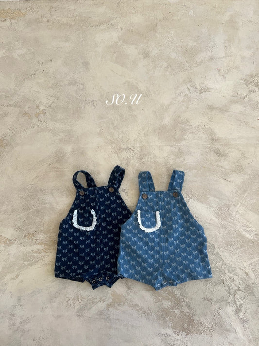 韓國童裝 25秋 | SO25303 Ribbon Overall