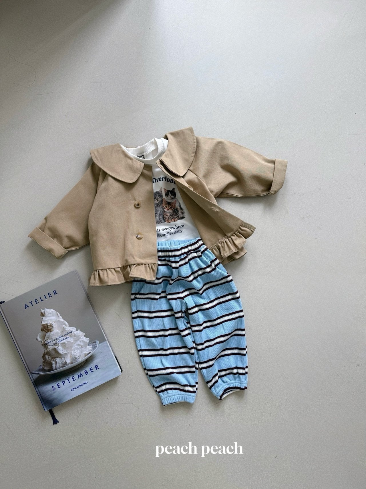 韓國童裝 26春 | PP01 Spring Frill Trench Coat JK (80-130)