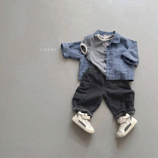 韓國童裝 26春 | RA20 Button-Loop Shirt (80-130cm)