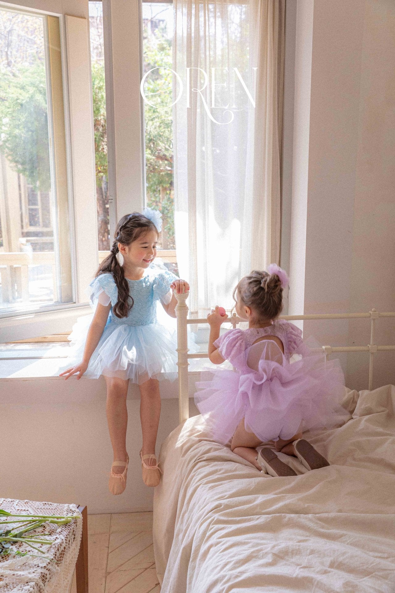 韓國童裝 25夏 | OR25259 Tinkerbell lace ballet kids dress