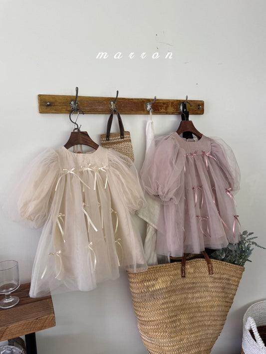 韓國童裝 25秋 | MA25359 Ribbon Lace OPS  (Baby & Kids)