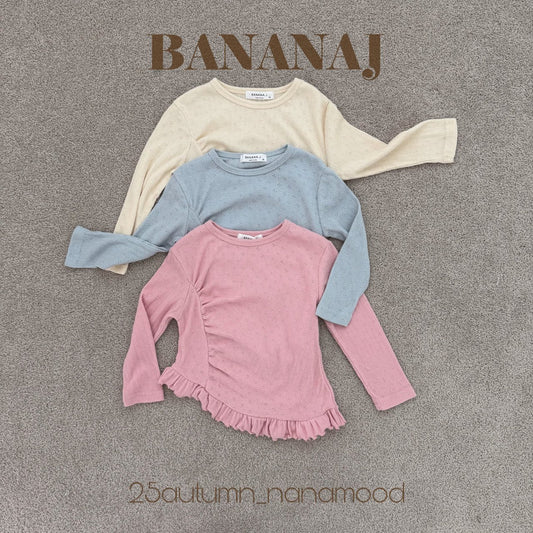 韓國童裝 25秋 | BJ25346 Eyelet Frill Tee