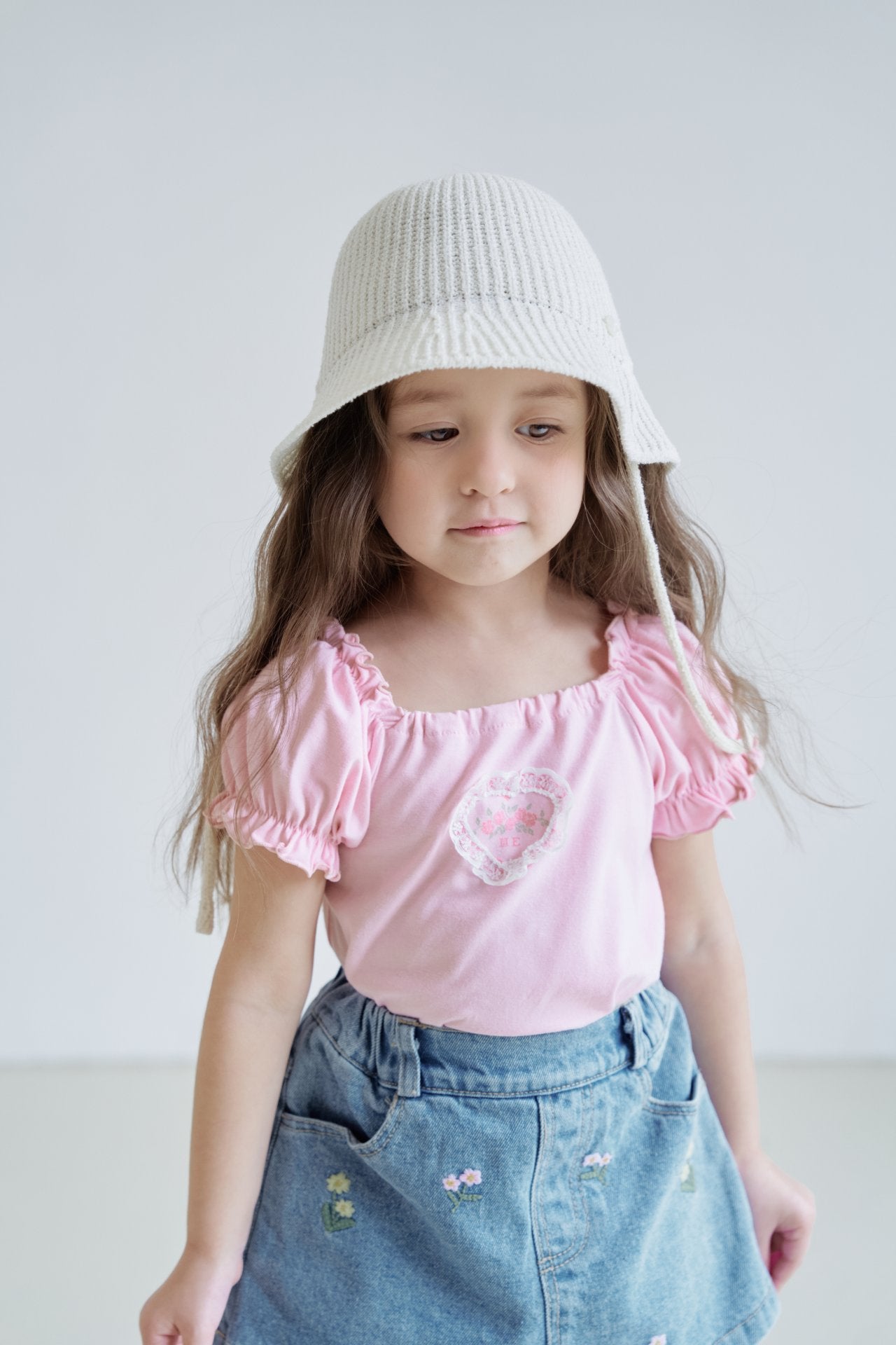 韓國童裝 26夏| MN15 Art Puff Tee 藝術泡泡袖T恤 (90-130cm)