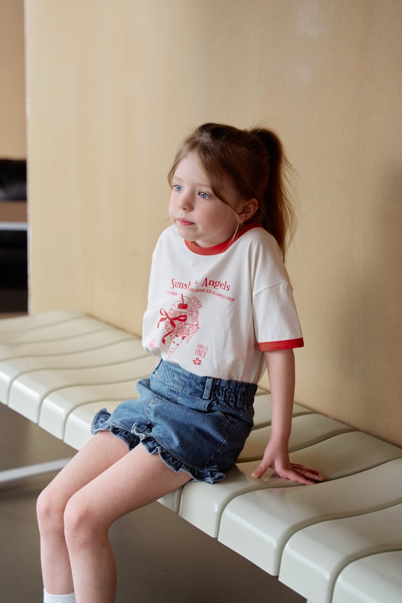 韓國童裝 26夏| MN18 Frill Denim Shorts 荷葉邊牛仔短褲 (90-140cm)