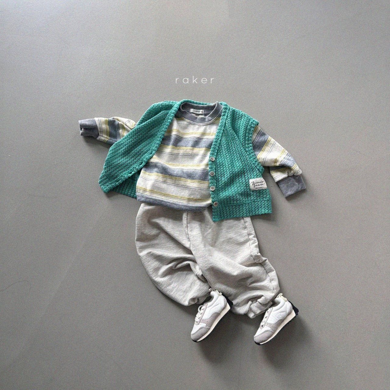 韓國童裝 26春 | RA19 Pastel Striped T-Shirt (80-130cm)