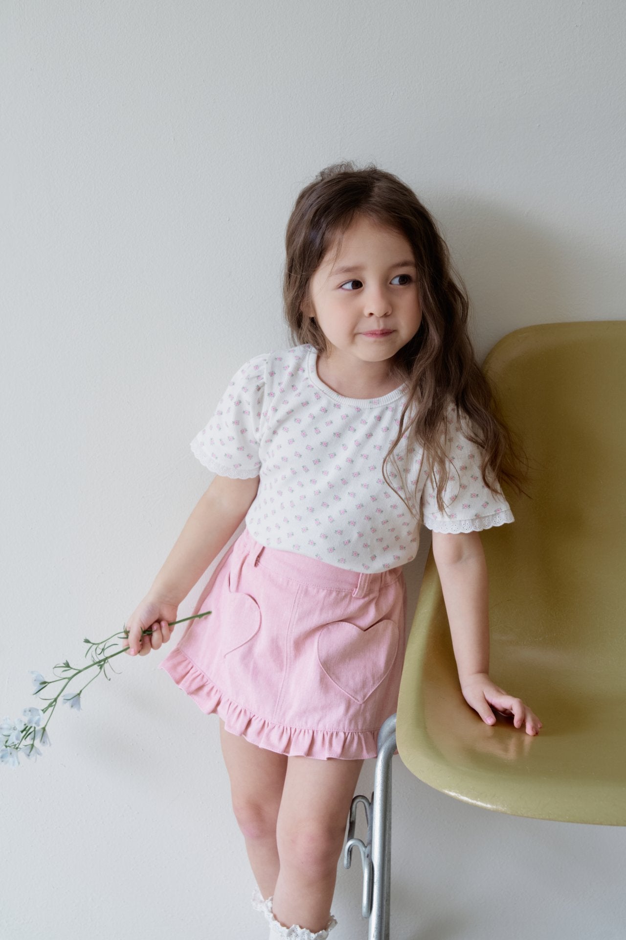 韓國童裝 26夏| MN28 Frill Heart Skirt 荷葉邊愛心裙 (90-130cm)