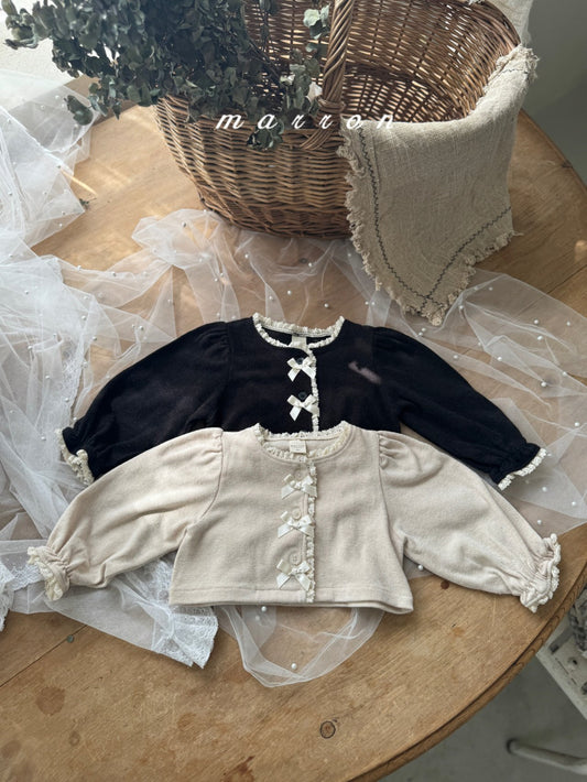 韓國童裝 25秋 | MA25335 Ribbon Cardigan (Baby & Kids)