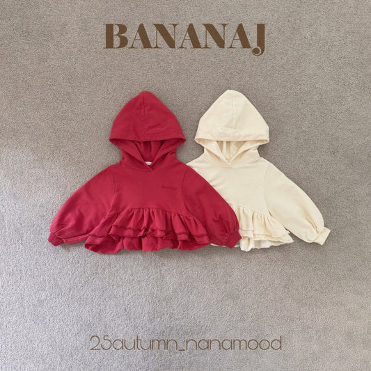 韓國童裝 25秋 | BJ25344 Hooded Frill Tee