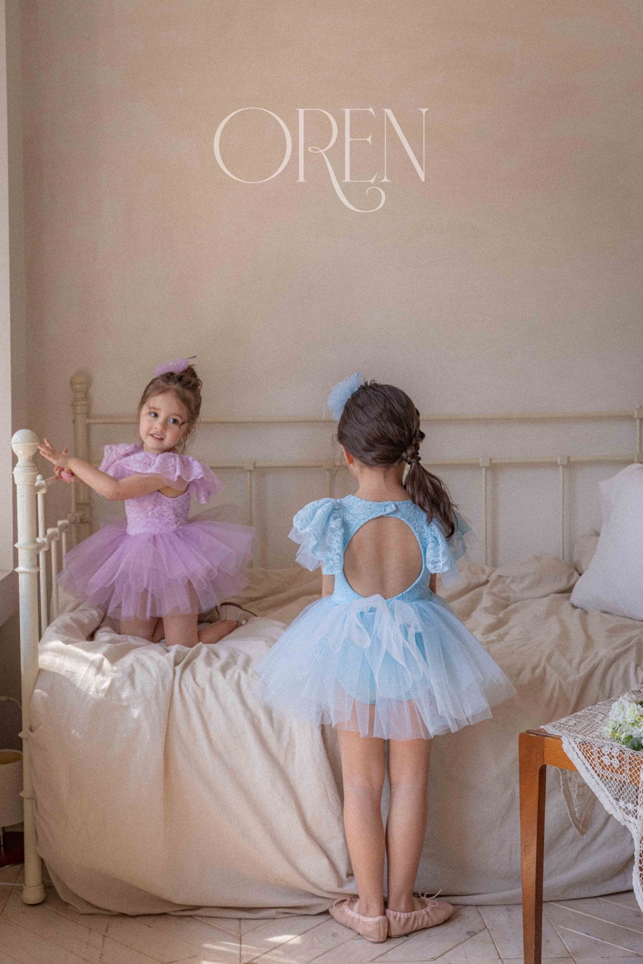 韓國童裝 25夏 | OR25259 Tinkerbell lace ballet kids dress
