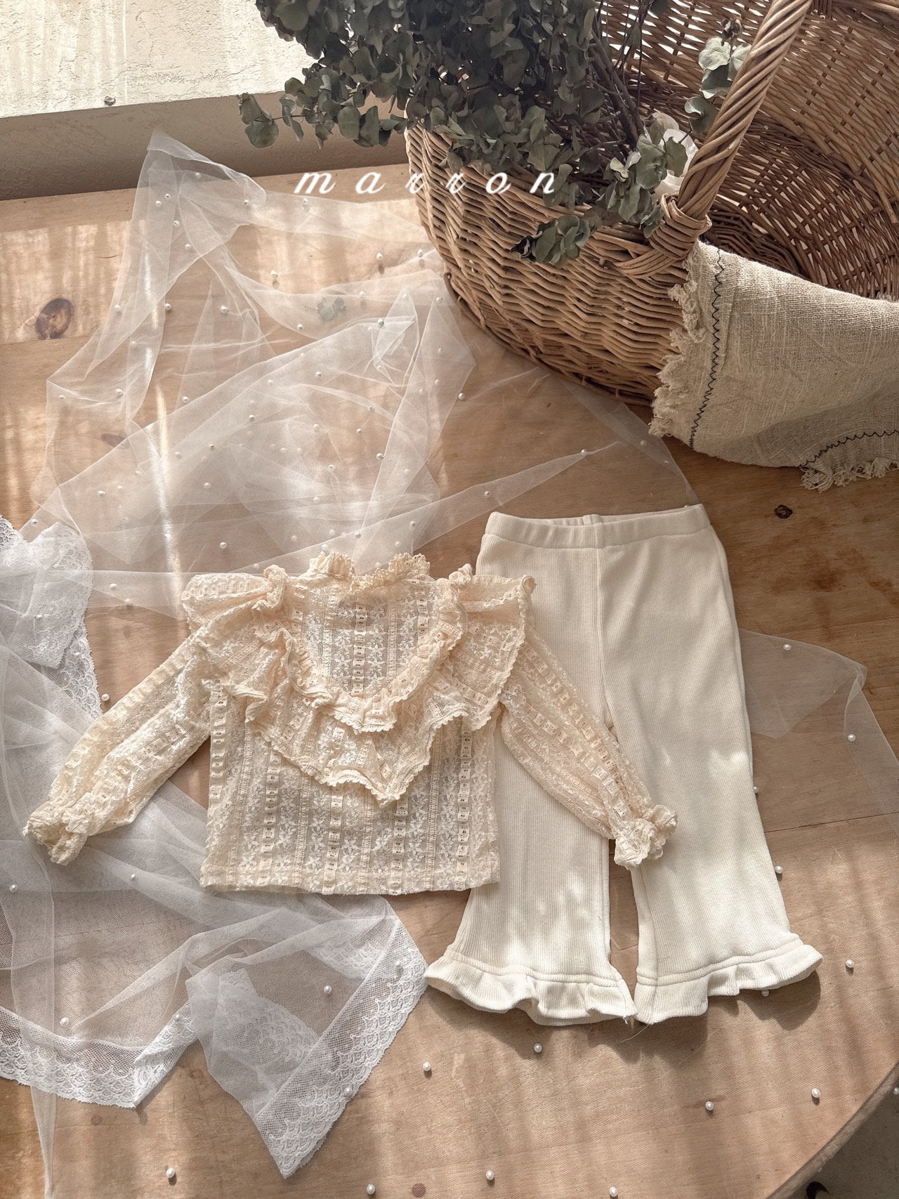 韓國童裝 25秋 | MA25349 Lace Blouse  (Baby & Kids)