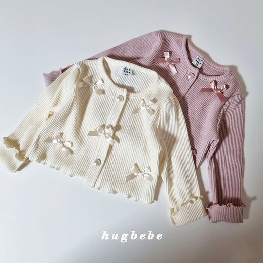 現貨▷ 韓國童裝 25秋 | HU25305 Ribbon Cardigan