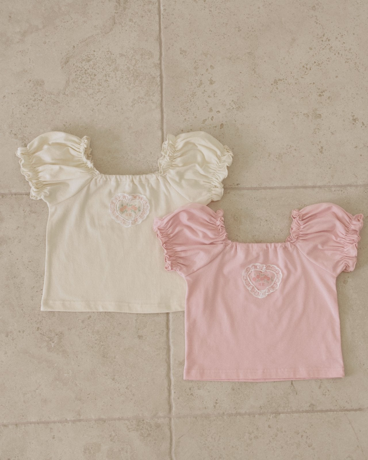 韓國童裝 26夏| MN15 Art Puff Tee 藝術泡泡袖T恤 (90-130cm)