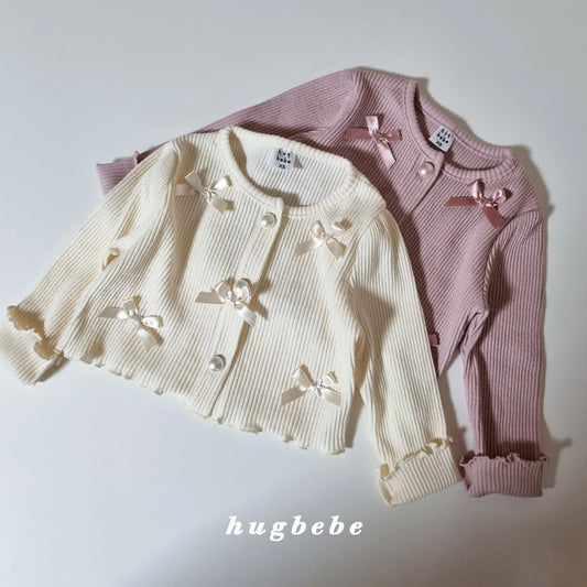 韓國童裝 25秋 | HU25301 Ribbon Cardigan
