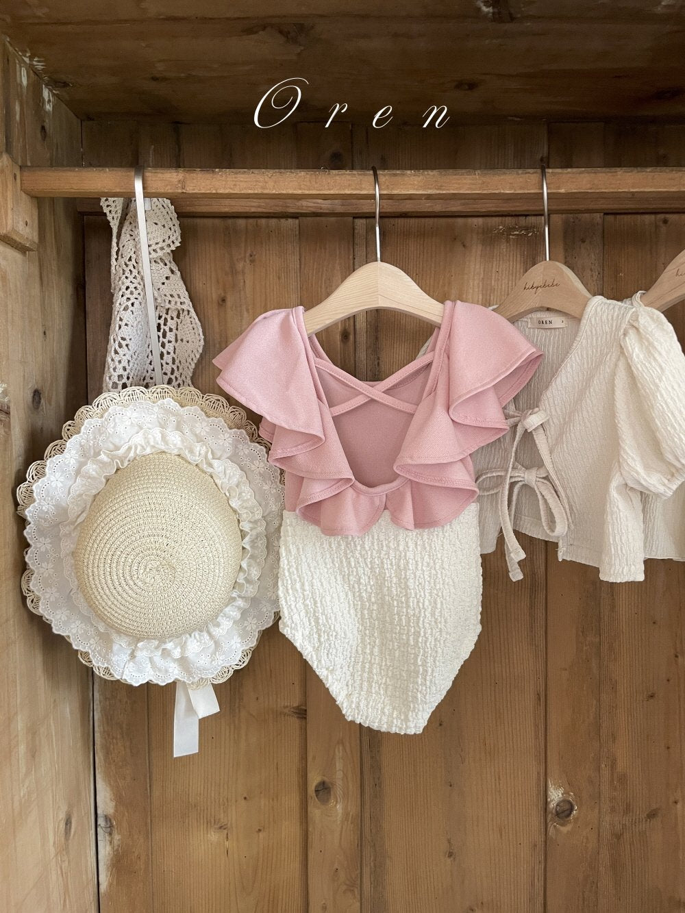 韓國童裝 Swimwear🩱🛟  OR25273 Mom and kids Swimsuit
